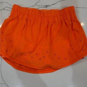 Lululemon Bright Orange Athletic Skirt